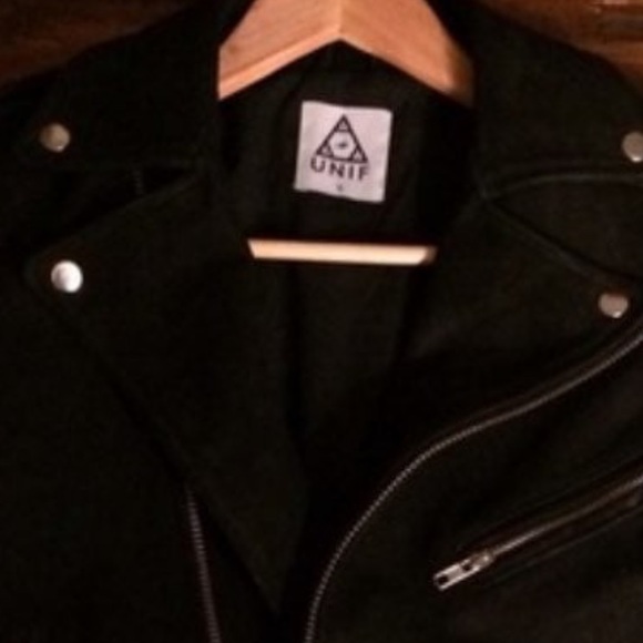 UNIF Dolls Kill Army Zombie motorcycle jacket - Picture 3 of 5